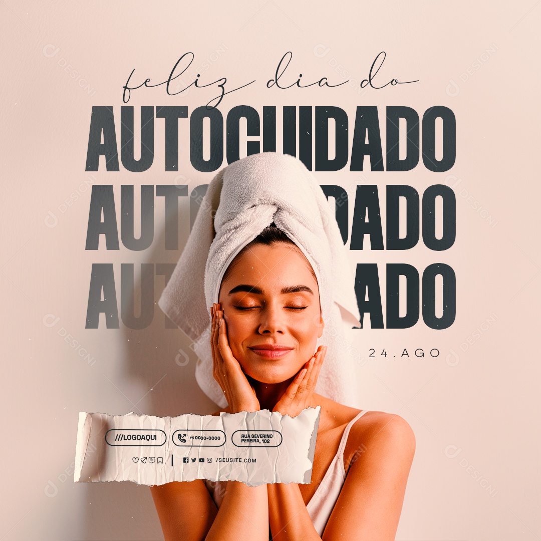 Feliz Dia do Autocuidado 24 de Julho Social Media PSD Editável