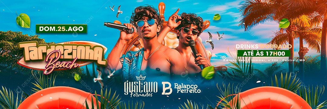 Carrossel Tardezinha Beach Social Media PSD Editável