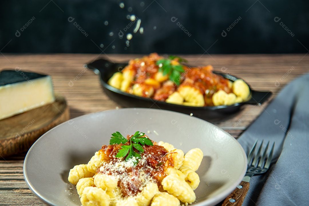 Delicioso nhoque tradicional em uma prato