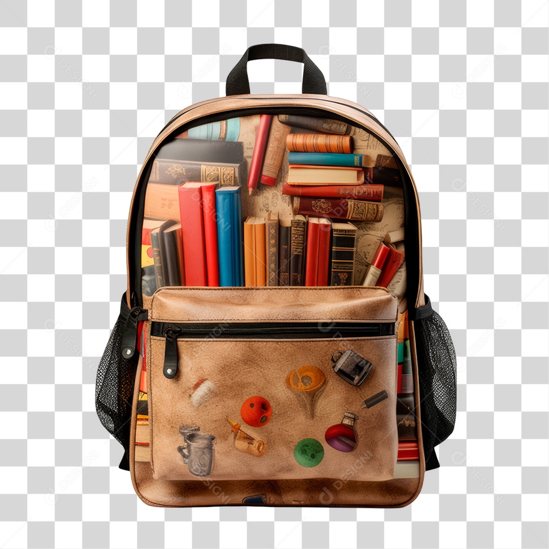 Mochila Escolar PNG Transparente