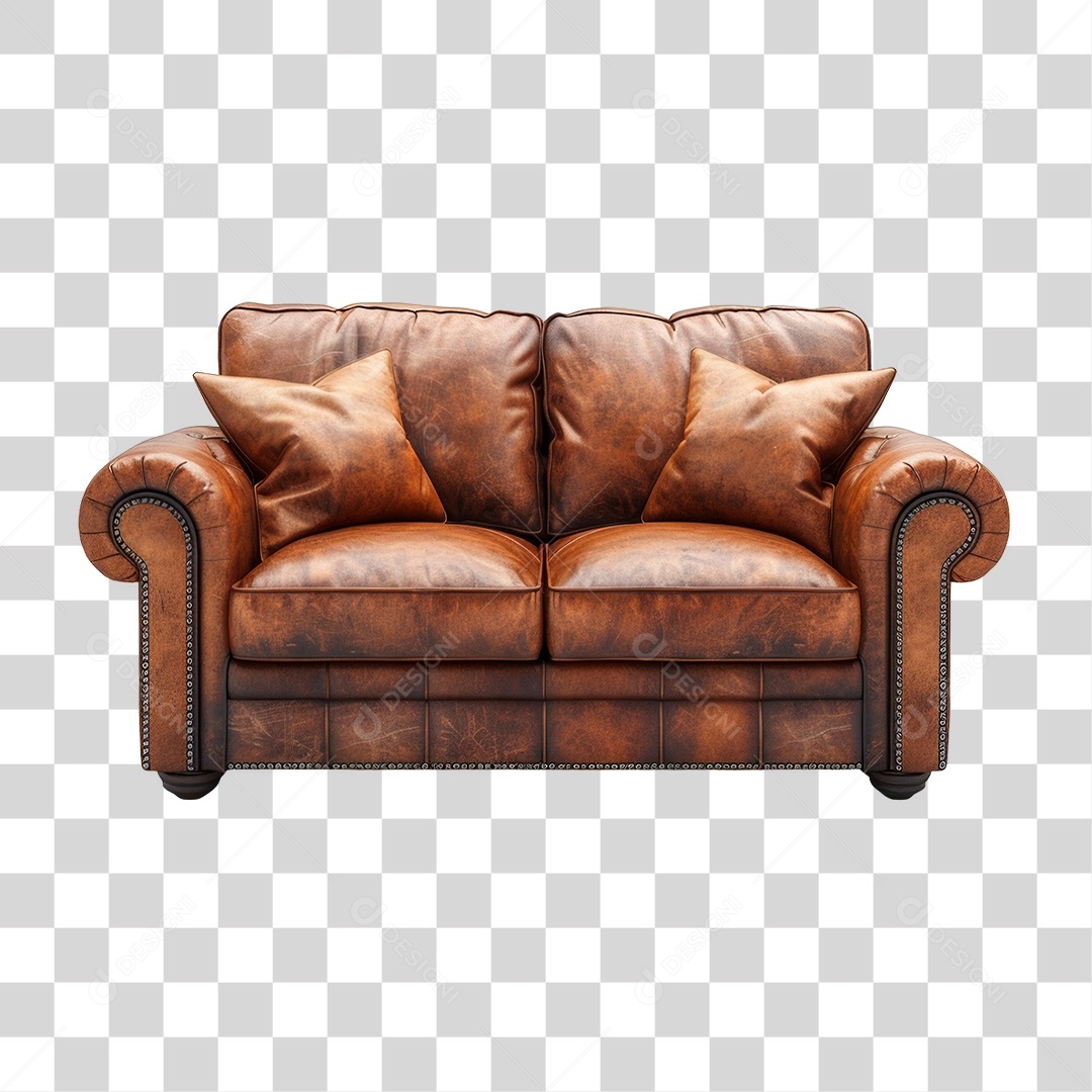 Sofá de Couro PNG Transparente