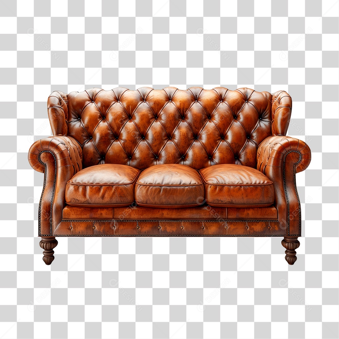 Sofá de Couro PNG Transparente