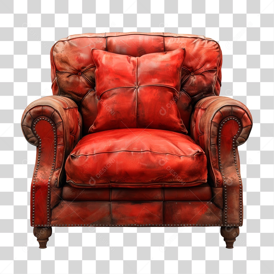 Poltrona de Couro PNG Transparente