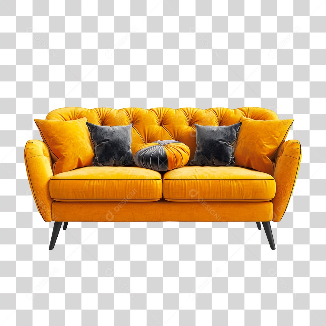 Sofá de Couro PNG Transparente