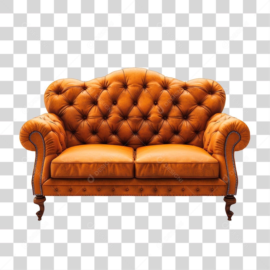 Sofá de Couro PNG Transparente