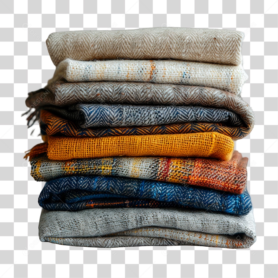 Pilha de Tecidos PNG Transparente