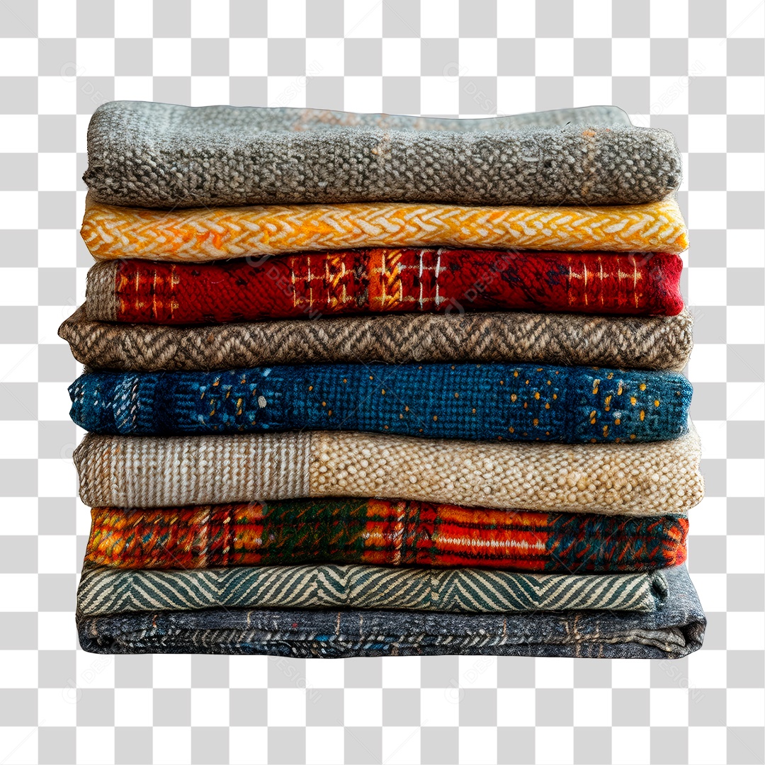 Pilha de Tecidos PNG Transparente