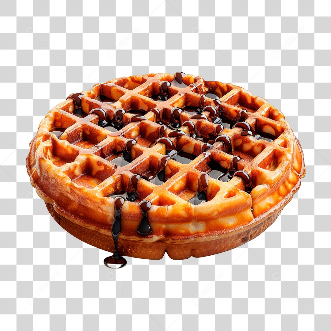 Waffle with Transparent PNG Coating