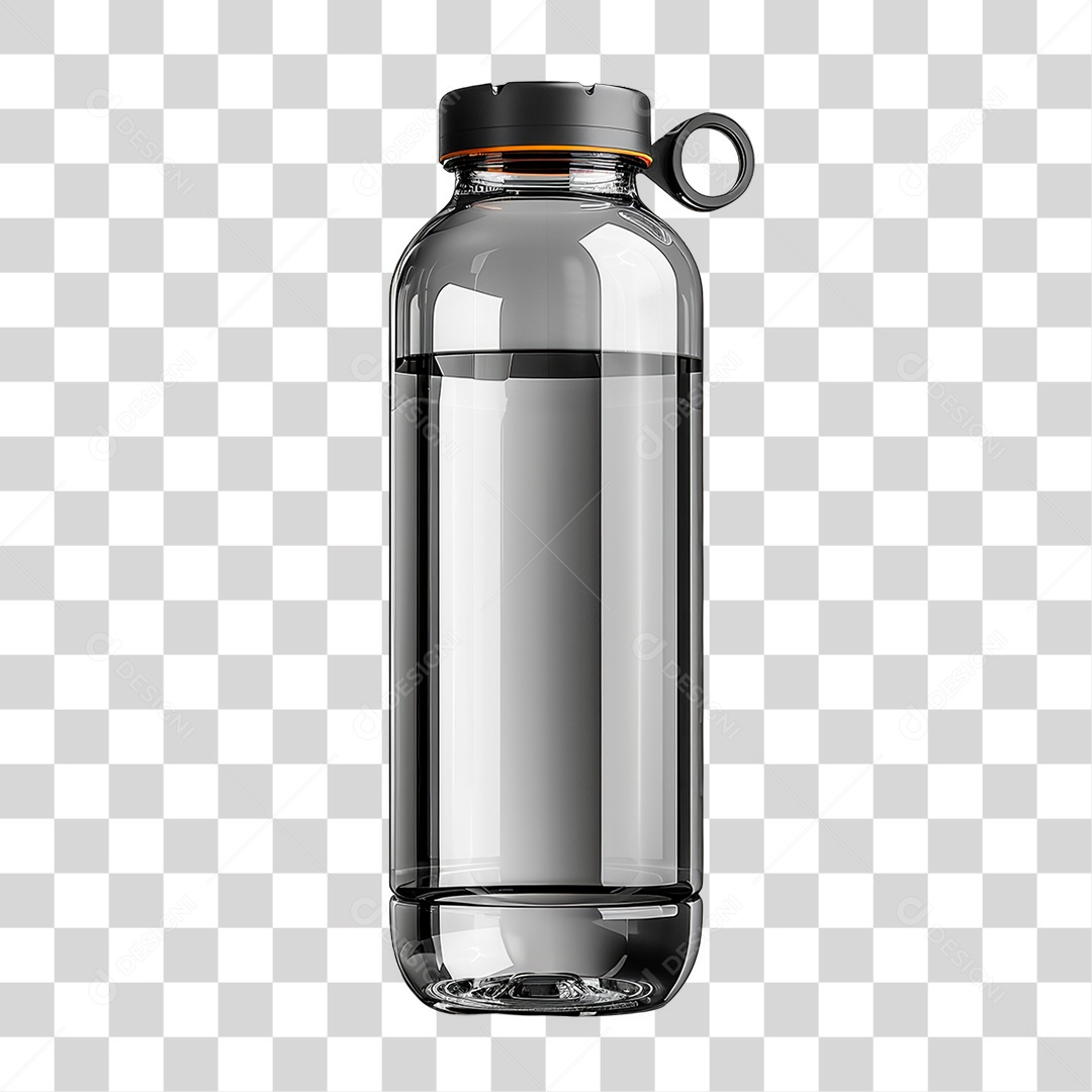 Garrafa Preta de Água PNG Transparente