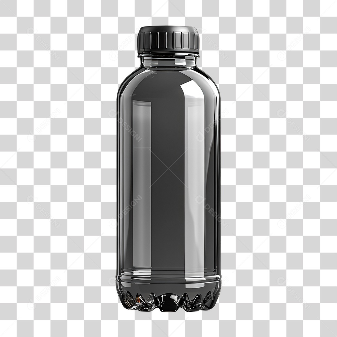 Transparent PNG Black Water Bottle