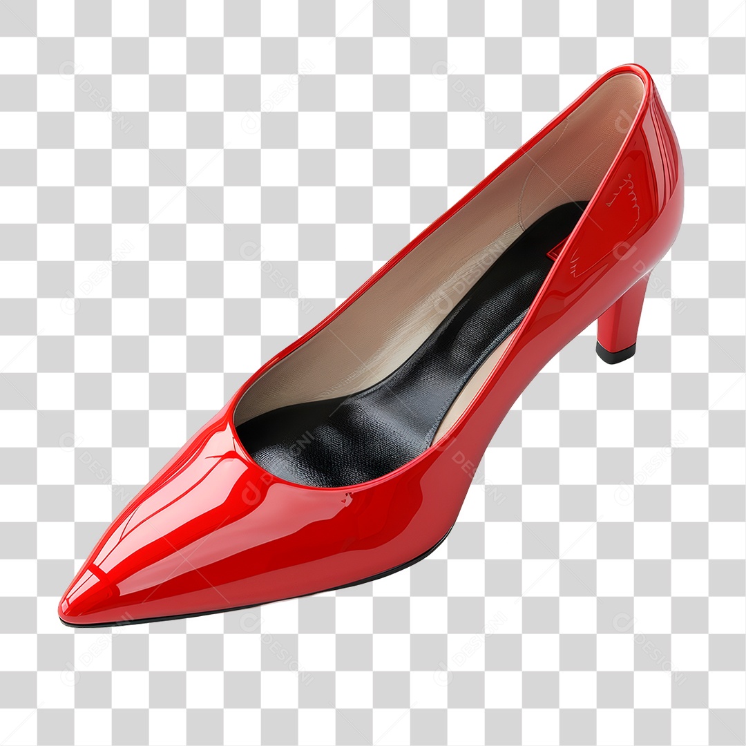 Salto Alto Vermelho PNG Transparente