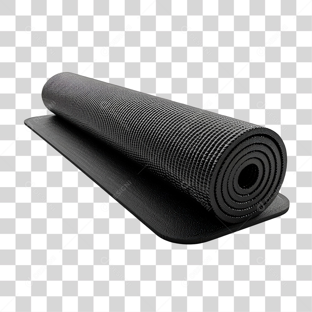 Tapete Preto de Yoga PNG Transparente