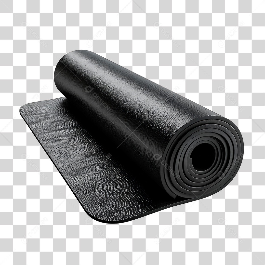 Tapete Preto de Yoga PNG Transparente