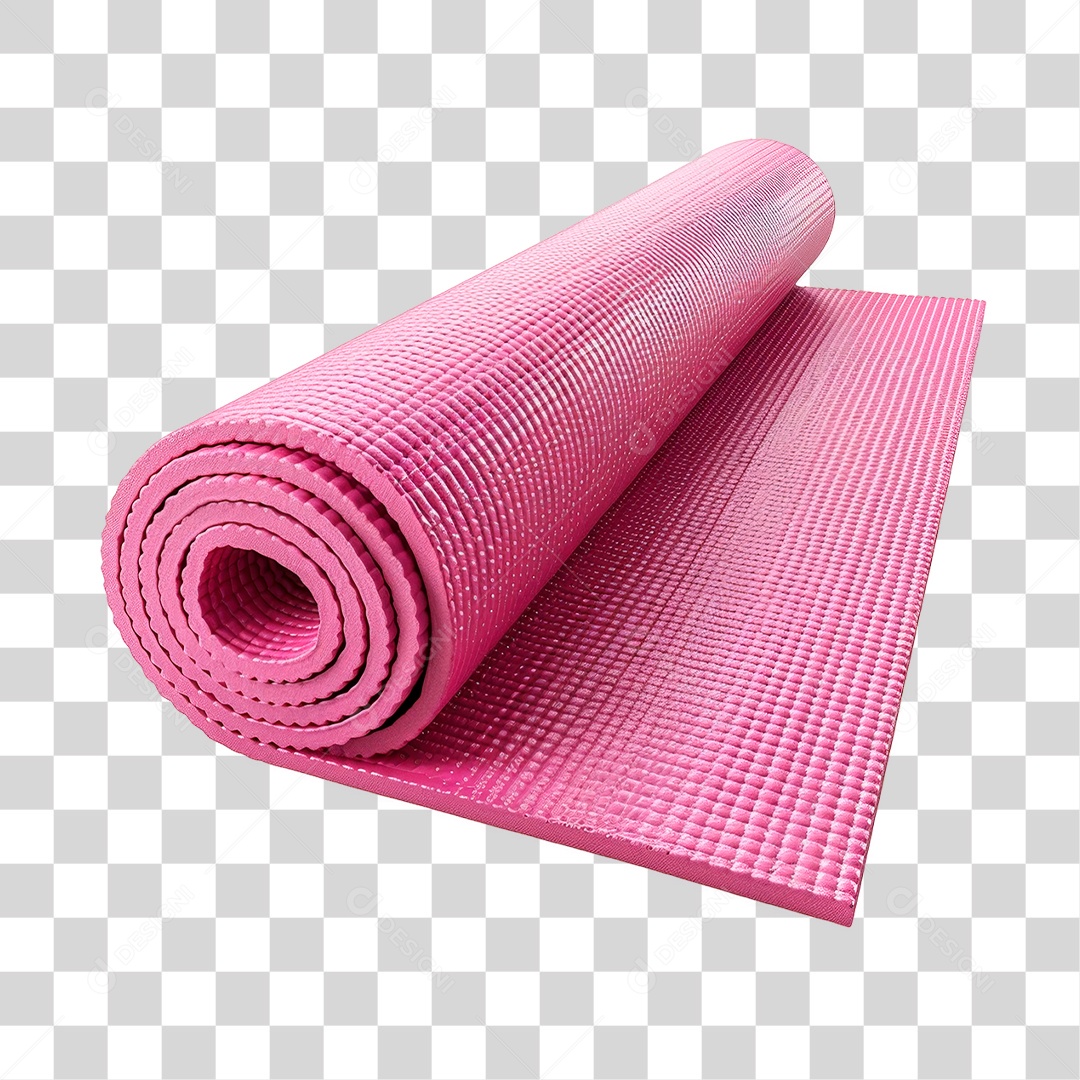 Tapete Rosa de Yoga PNG Transparente