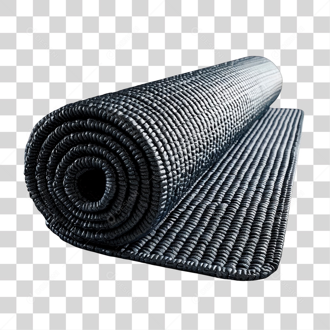 Tapete Preto de Yoga PNG Transparente