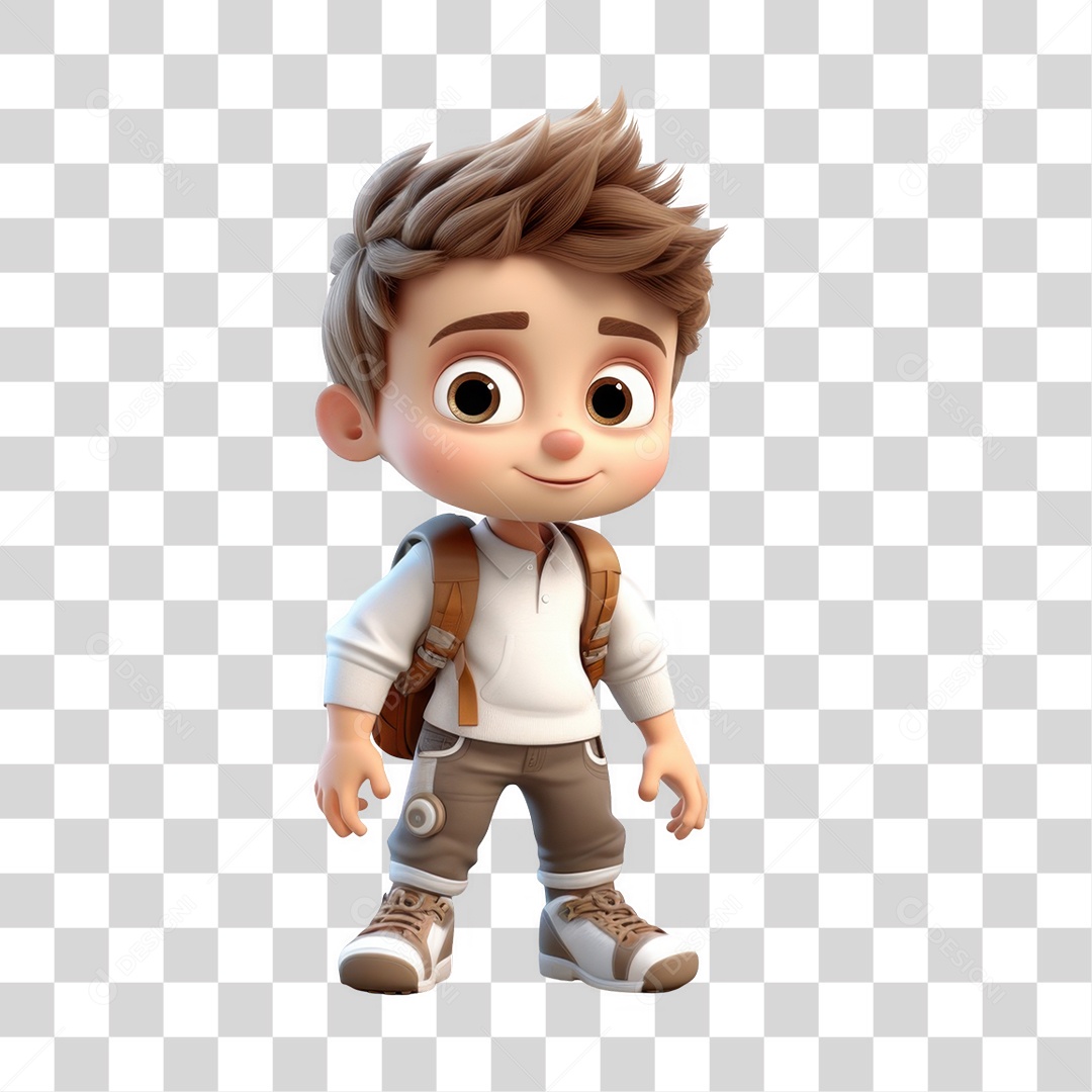 Personagem de Mochila PNG Transparente