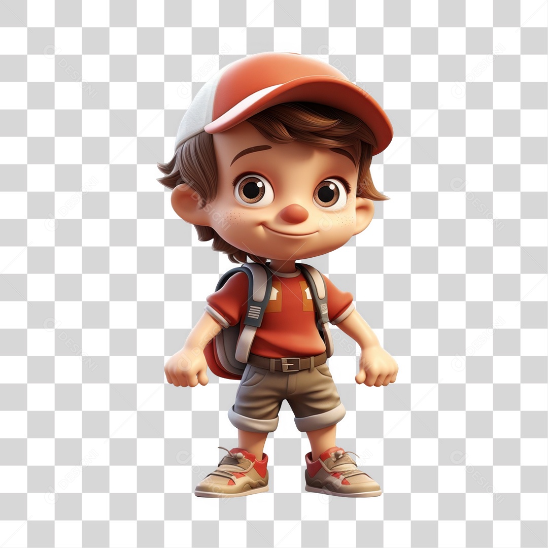 Personagem de Mochila PNG Transparente