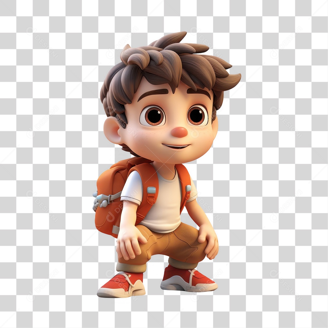 Personagem de Mochila PNG Transparente