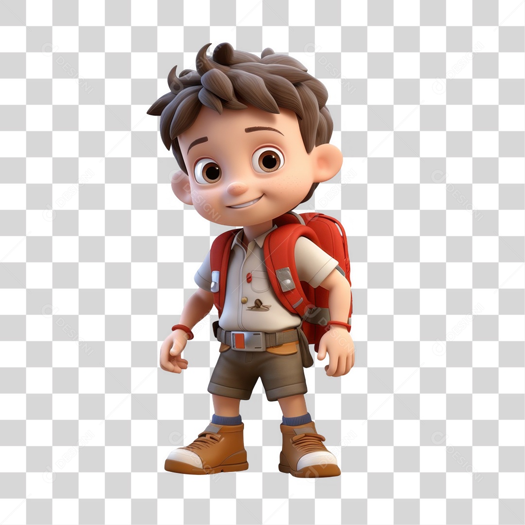 Personagem de Mochila PNG Transparente