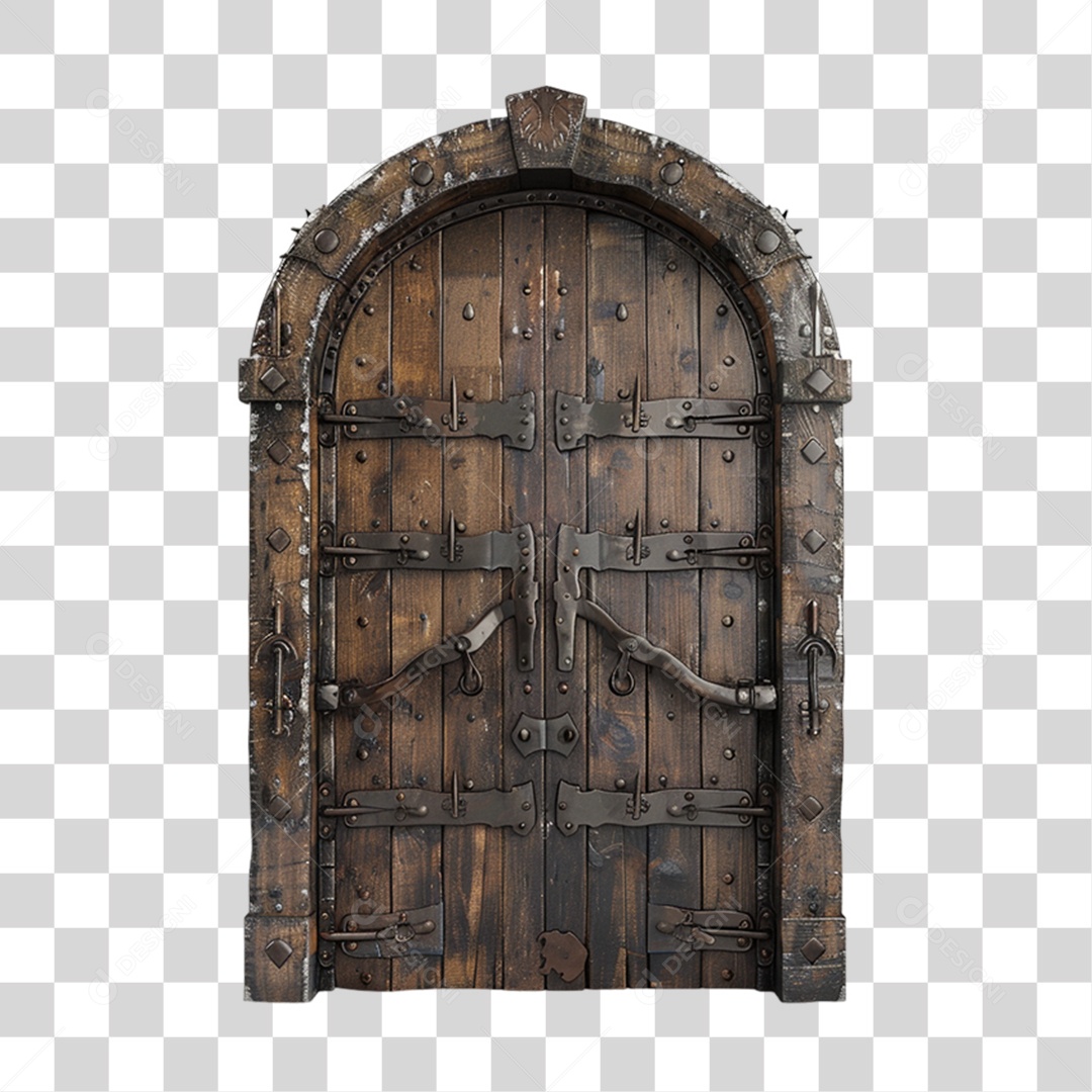 Portal de Madeira PNG Transparente