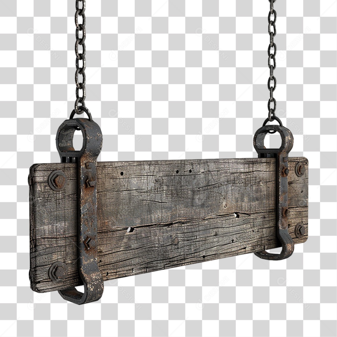 Placa de Madeira PNG Transparente