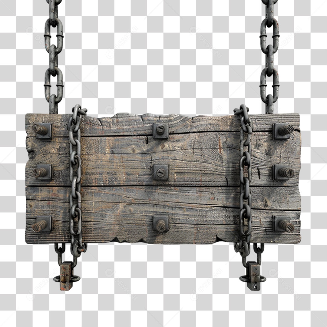 Placa de Madeira PNG Transparente