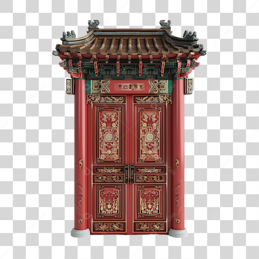 Portal de Madeira PNG Transparente