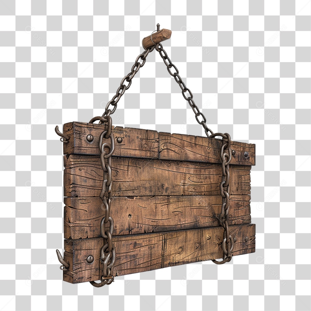 Placa de Madeira PNG Transparente