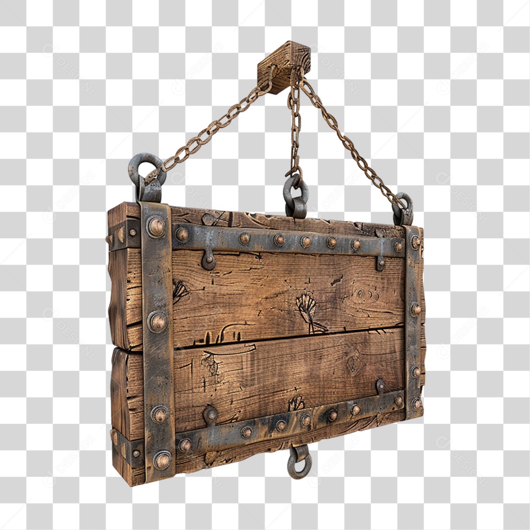 Placa de Madeira PNG Transparente