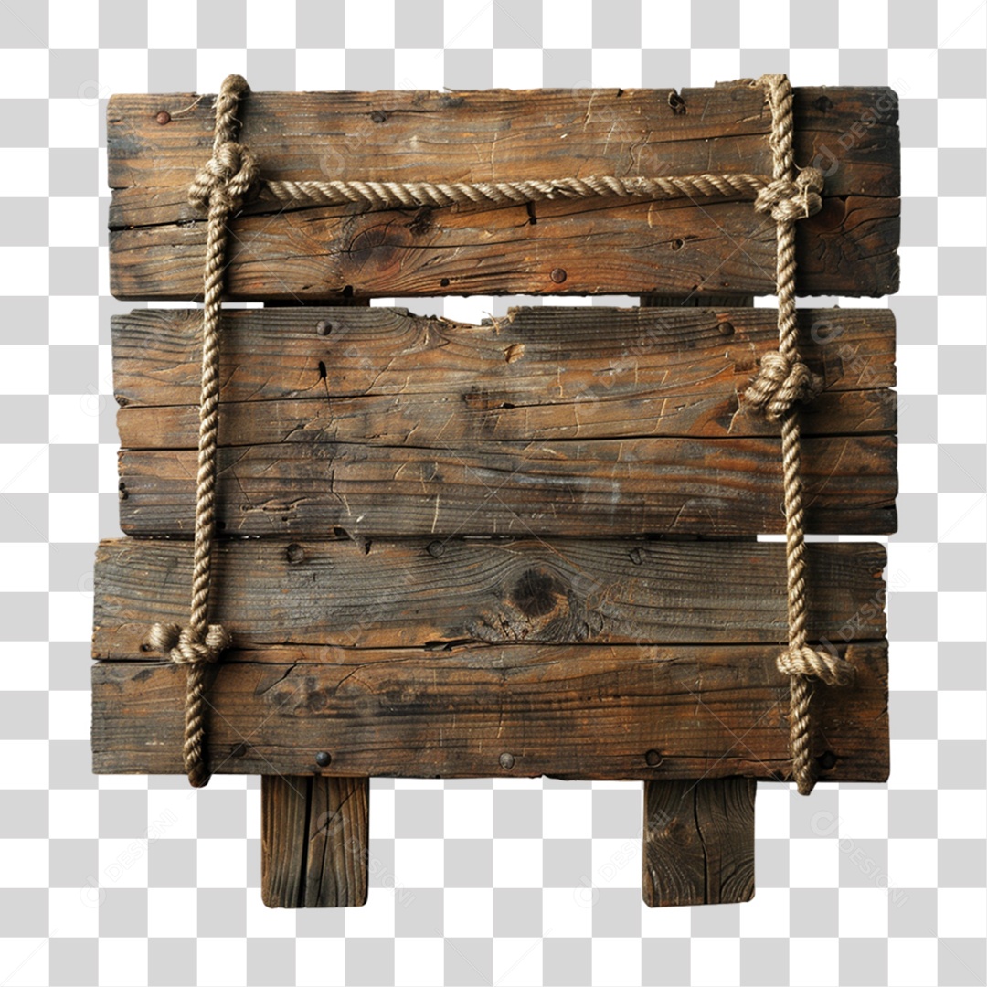 Placa de Madeira PNG Transparente