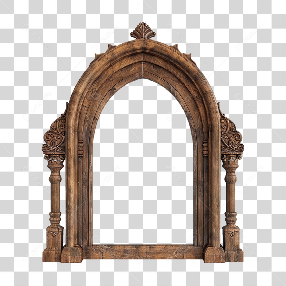 Portal de Madeira PNG Transparente