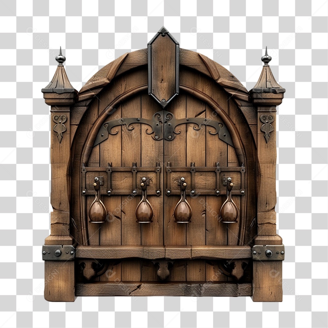 Portal de Madeira PNG Transparente