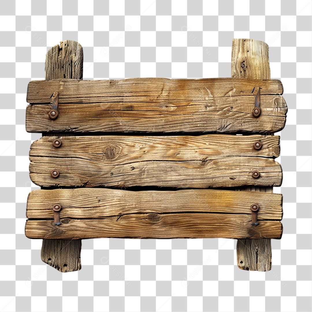 Placa de Madeira PNG Transparente