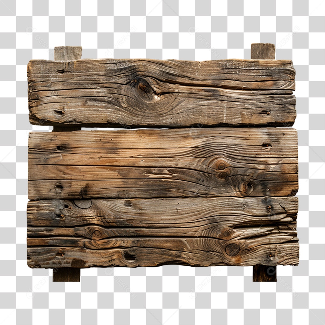 Placa de Madeira PNG Transparente
