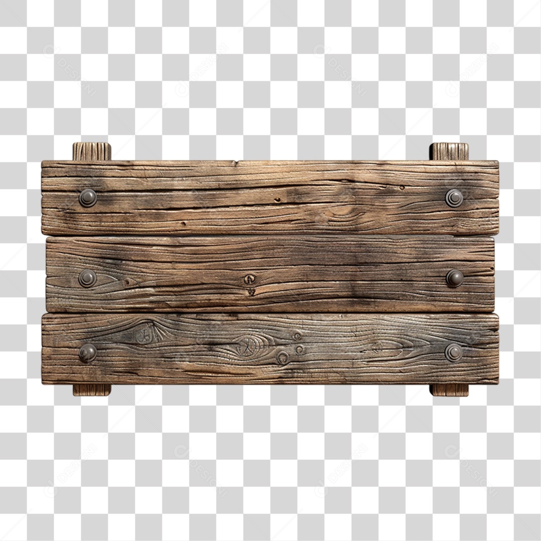 Placa de Madeira PNG Transparente