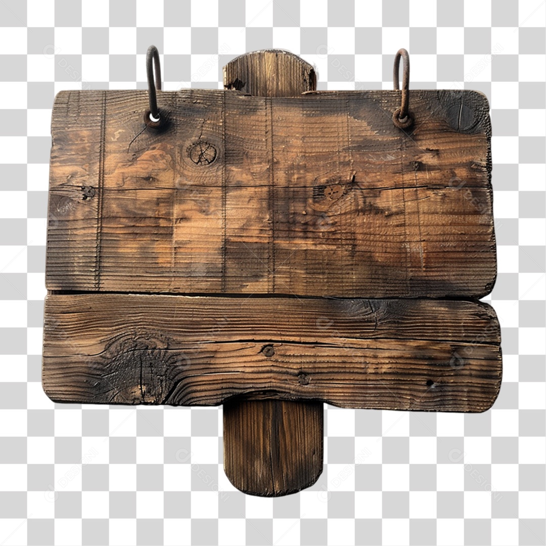 Placa de Madeira PNG Transparente