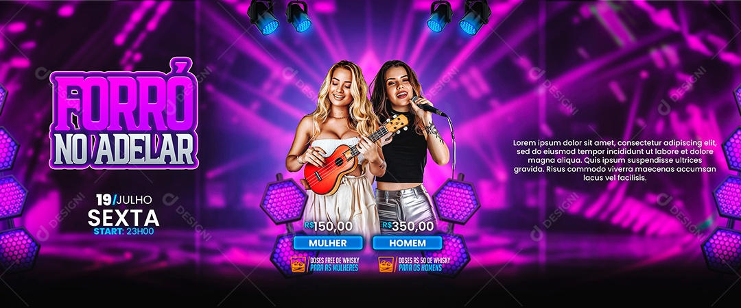 Carrossel Flyer Forró no Adelar Social Media PSD Editável