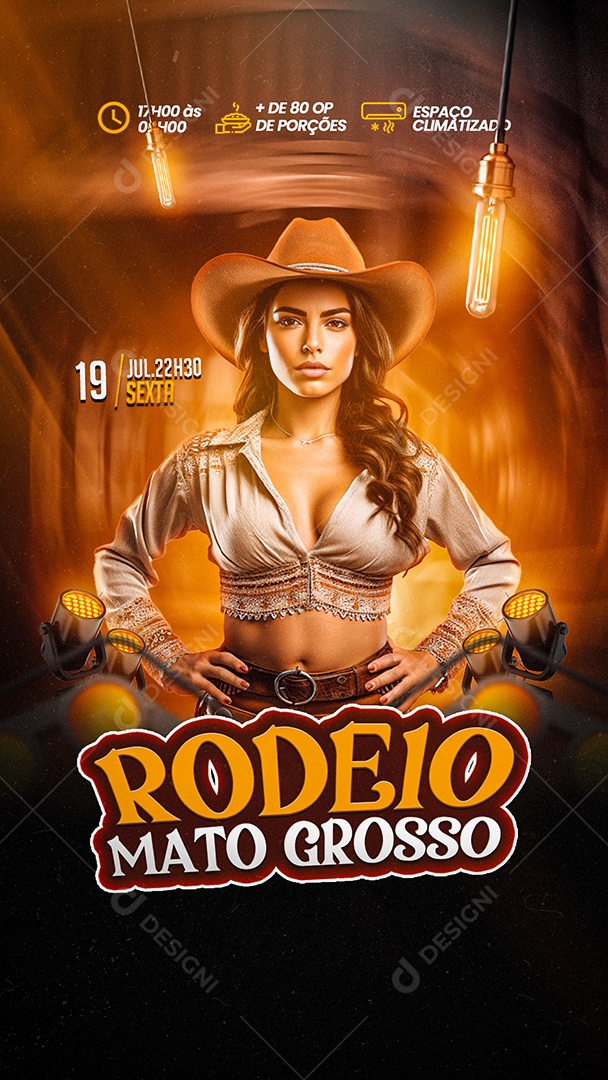 Story Flyer Rodeio Mato Grosso Social Media PSD Editável