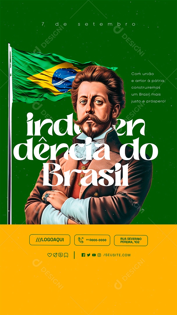 Story Dia da Independência do Brasil 7 de Setembro Social Media PSD Editável