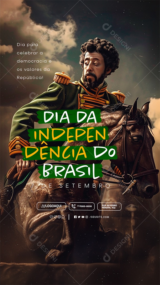 Story Dia da Independência do Brasil 7 de Setembro Social Media PSD Editável