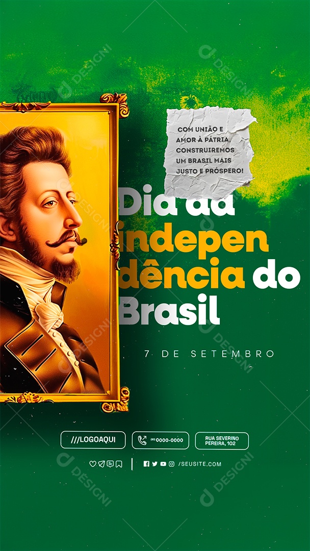 Story Dia da Independência do Brasil 7 de Setembro Social Media PSD Editável