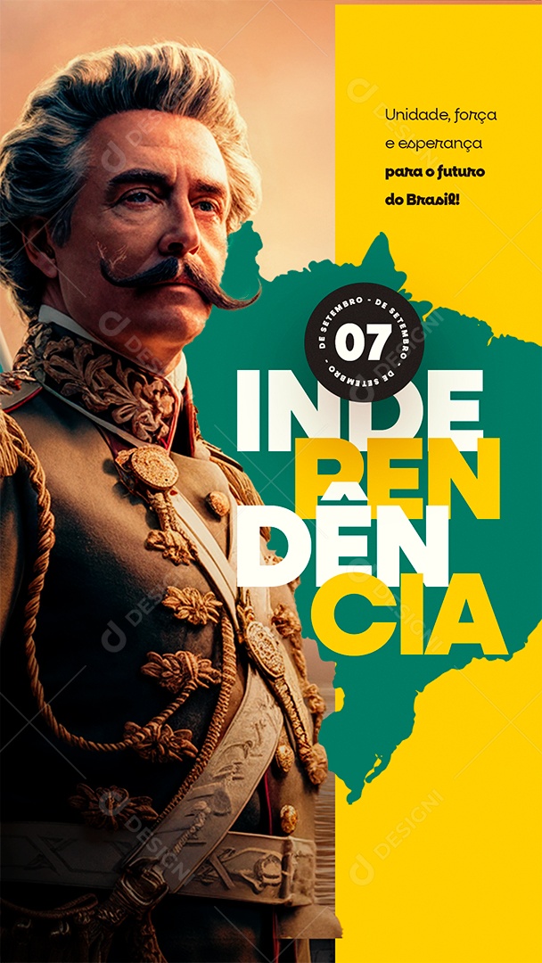 Social Media Story Dia da Independência do Brasil 7 de Setembro PSD Editável