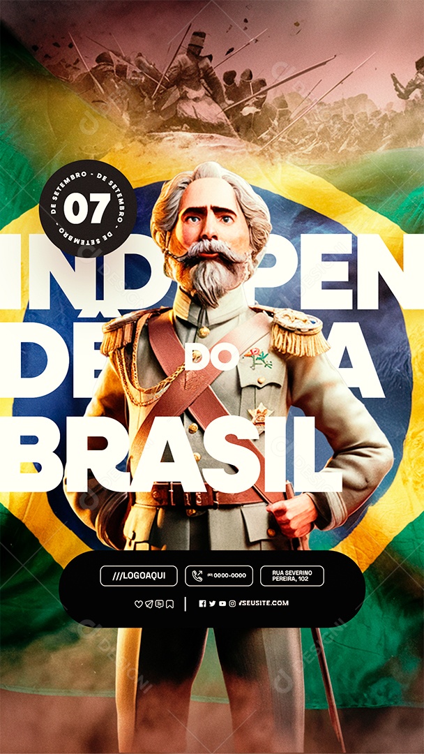Story Dia da Independência do Brasil 7 de Setembro Social Media PSD Editável