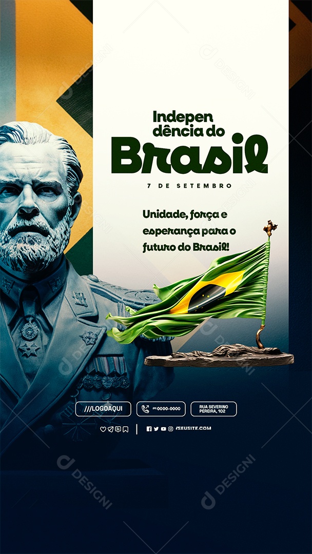 Story Dia da Independência do Brasil 7 de Setembro Social Media PSD Editável