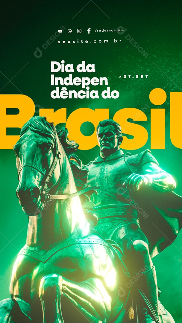 Story Dia da Independência do Brasil 7 de Setembro Social Media PSD Editável