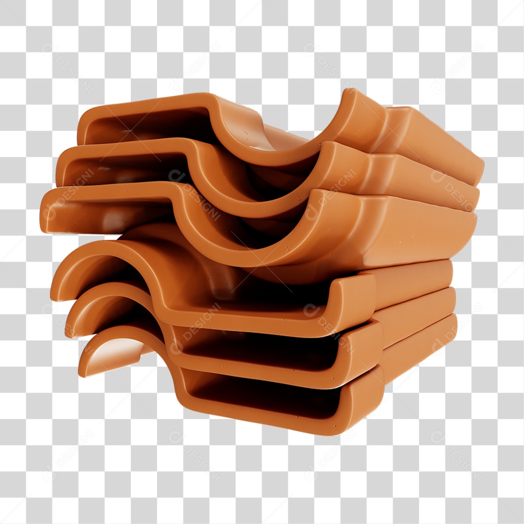 Telha Colonial Cumieira PNG Transparente