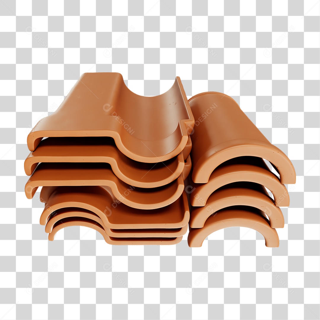 Telha Colonial Cumieira PNG Transparente