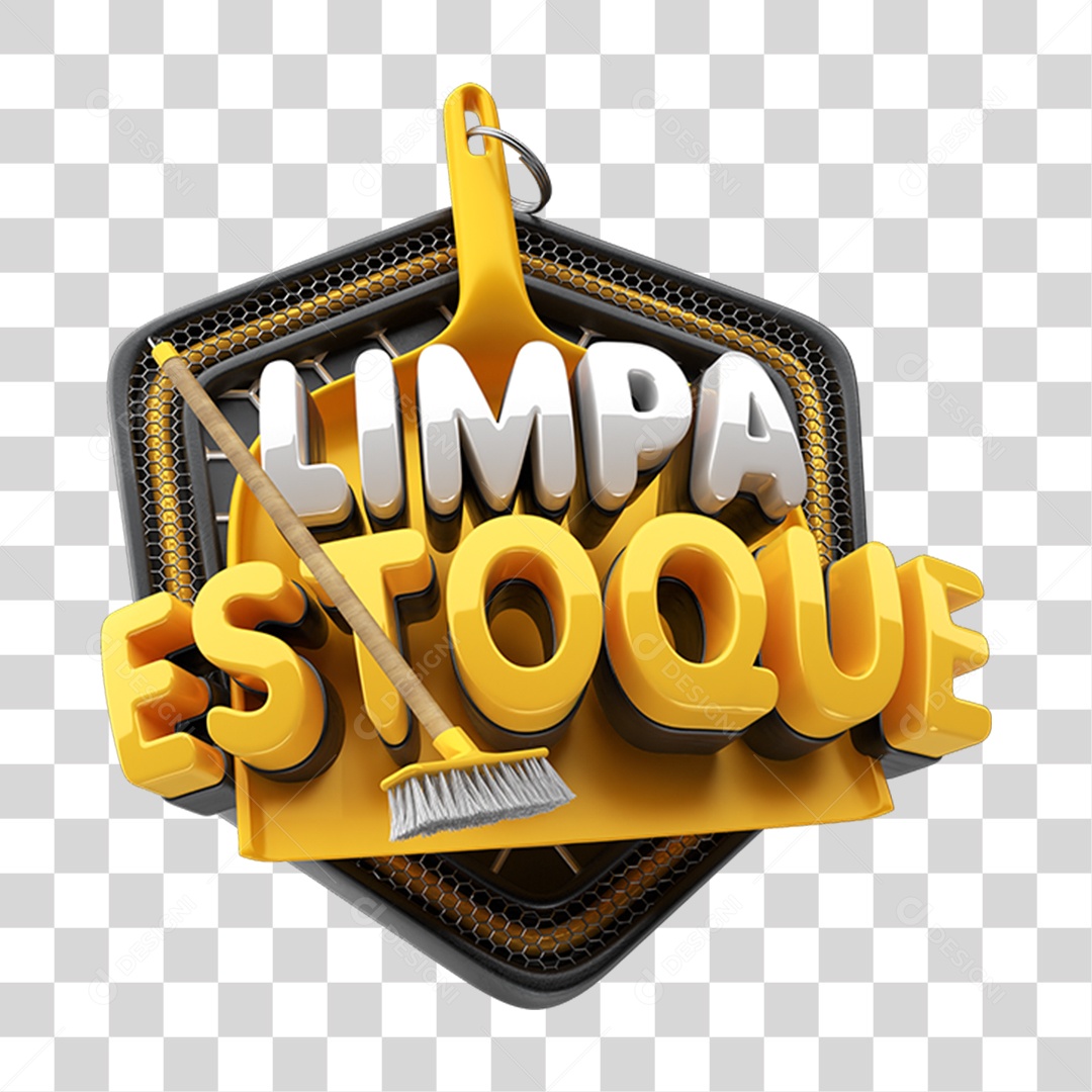 Selo 3D Limpa Estoque PNG Transparente