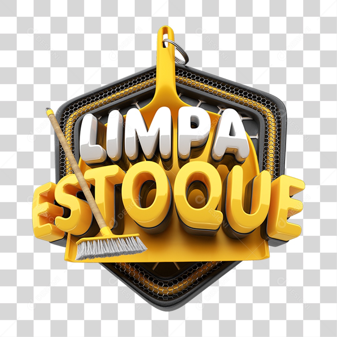 Selo 3D Limpa Estoque PNG Transparente