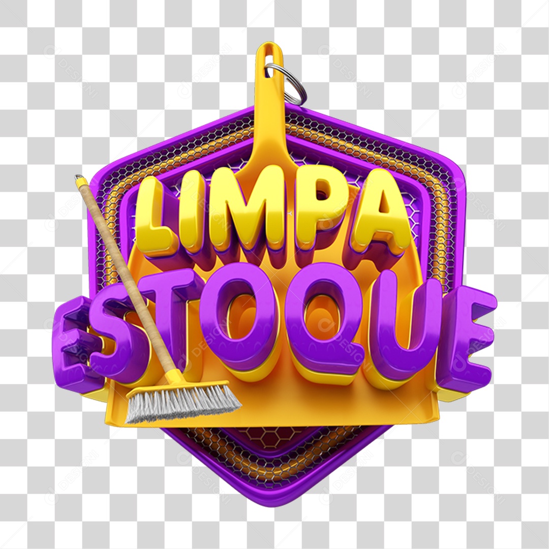 Selo 3D Limpa Estoque PNG Transparente